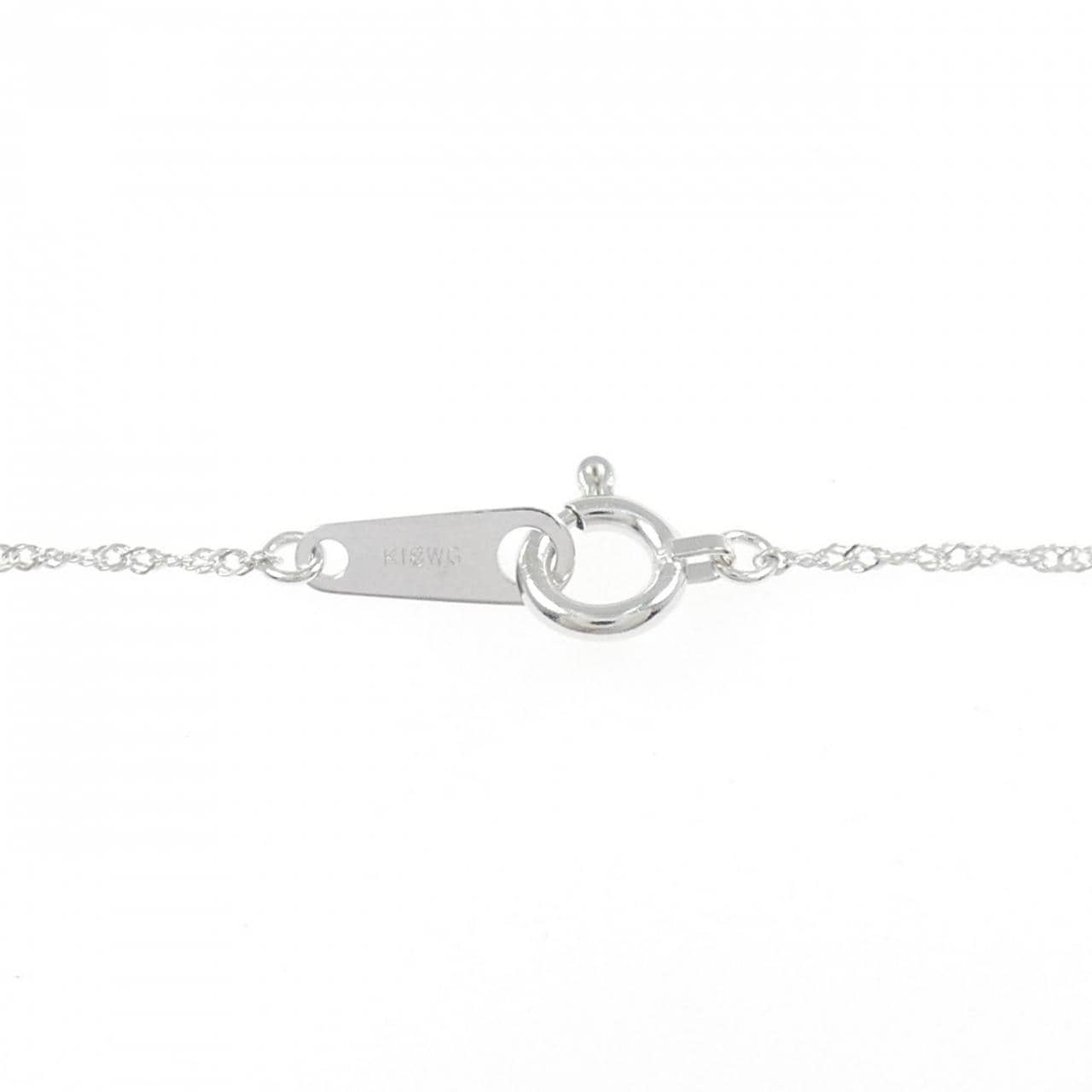 K18WG クロス ダイヤモンド ネックレス 0.21CT