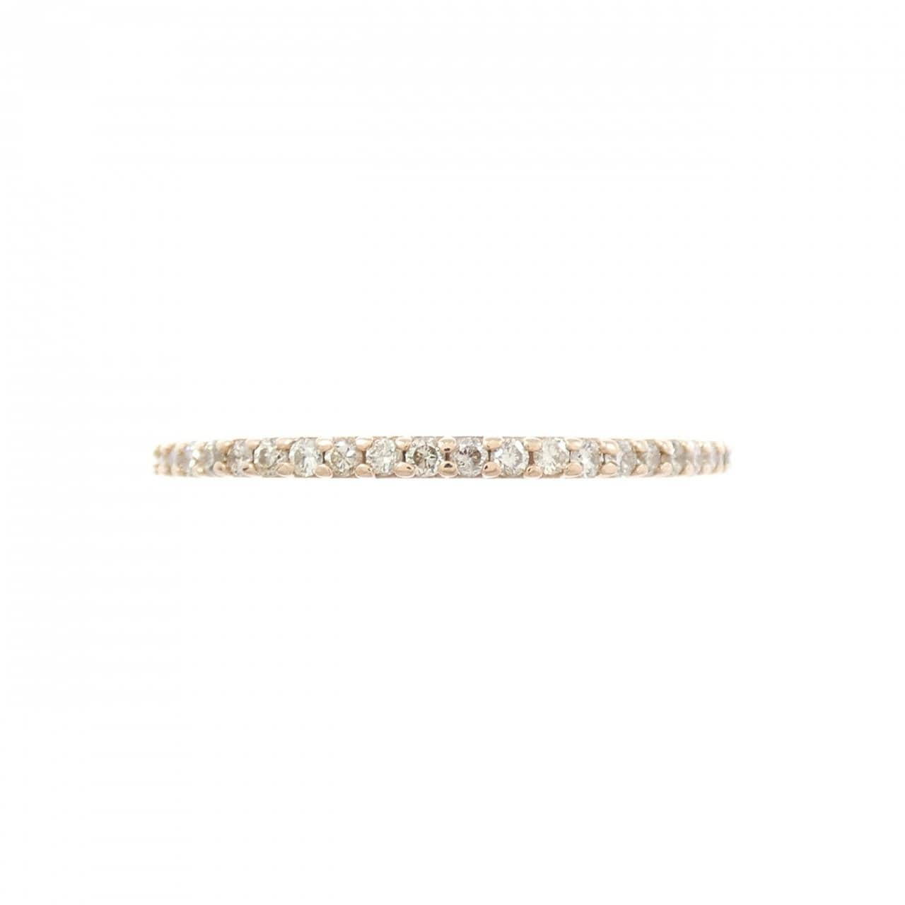 K18PG ハーフエタニティ ダイヤモンド リング