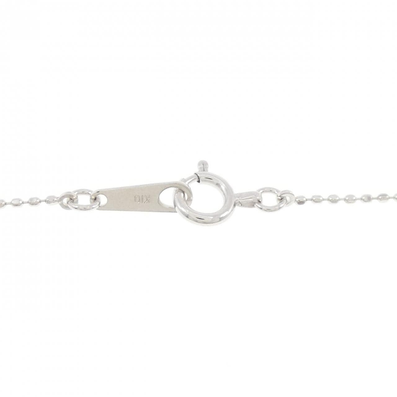 K10WG クロス ダイヤモンド ネックレス 0.15CT