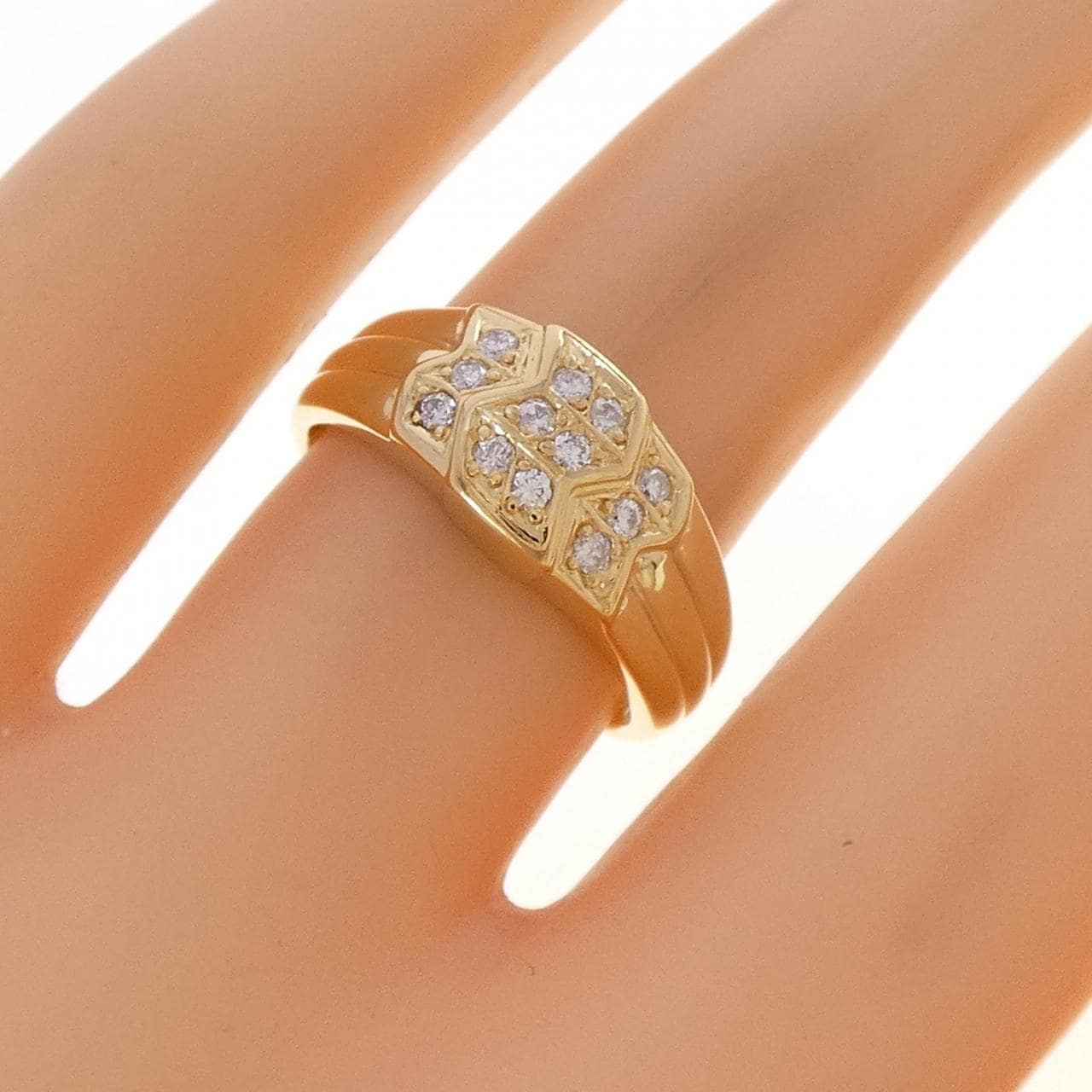 K18YG ダイヤモンド リング 0.15CT