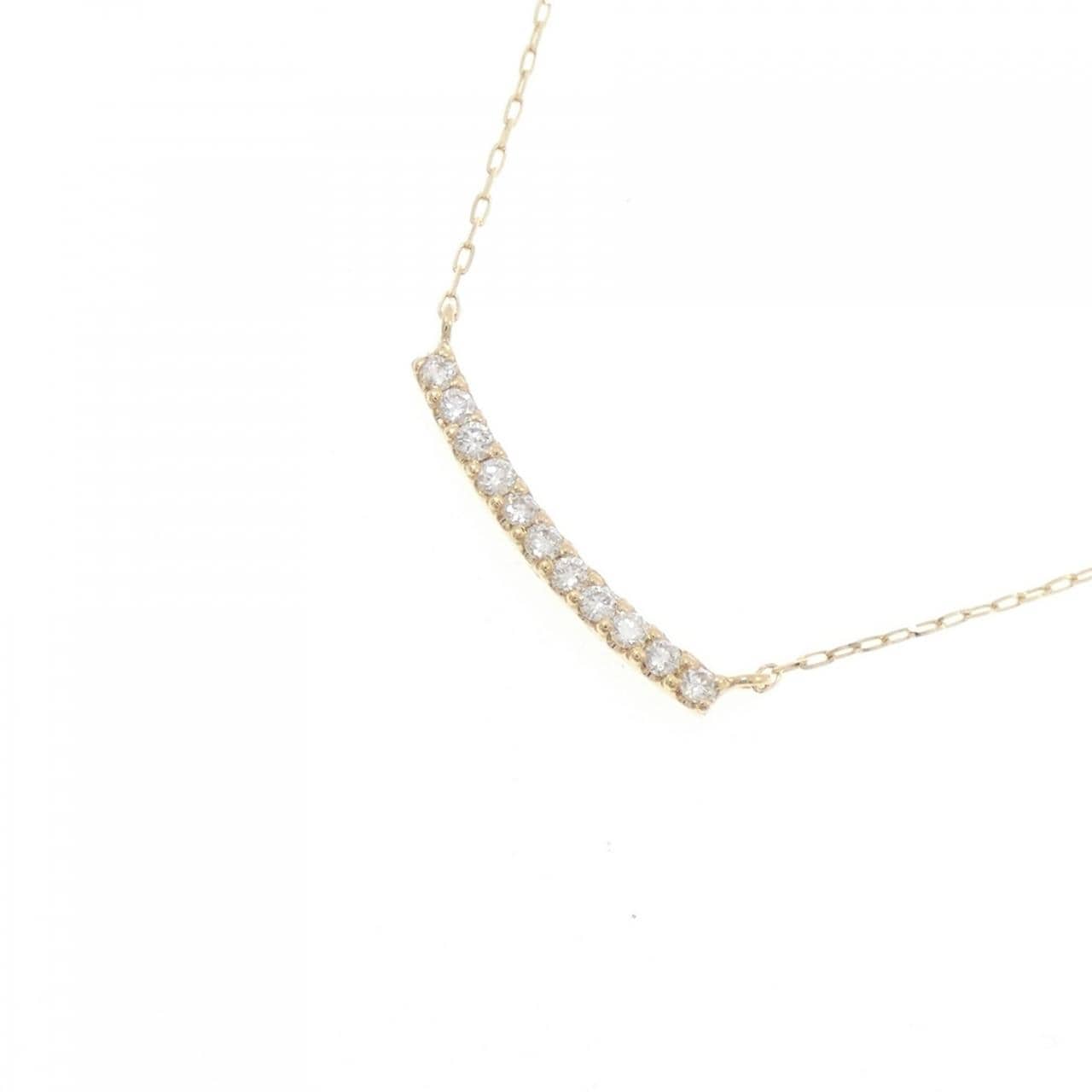 【リメイク】K18YG ダイヤモンド ネックレス 0.10CT