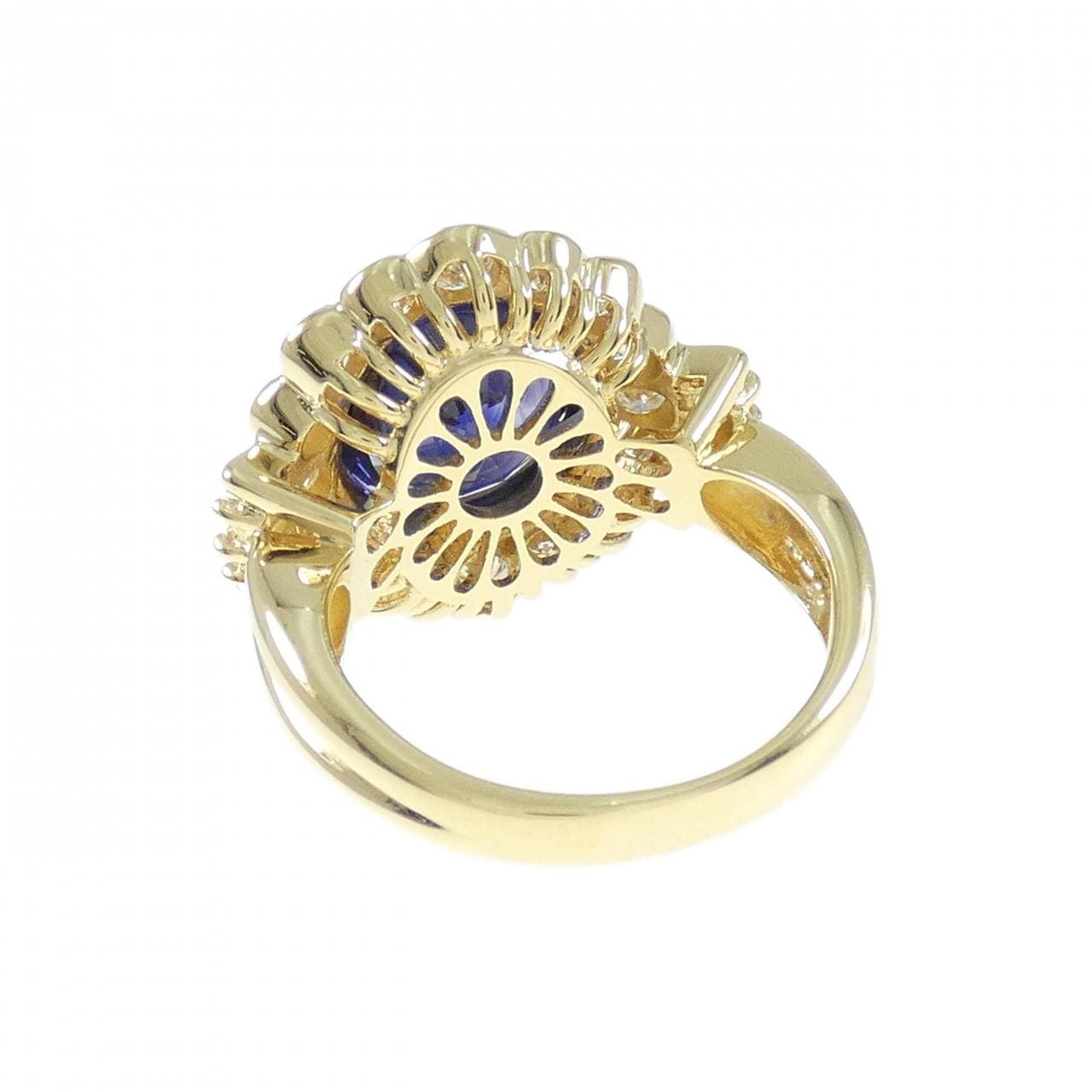 K18YG Sapphire Ring 7.03CT