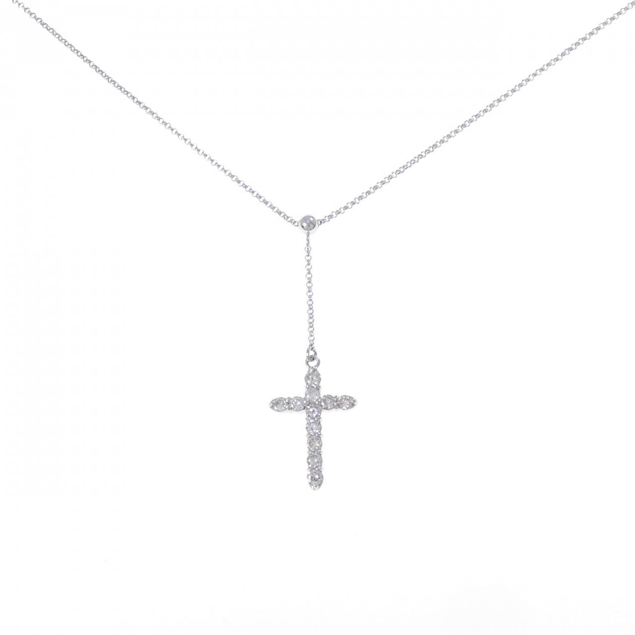 PT900/PT850 クロス ダイヤモンド ネックレス 0.50CT