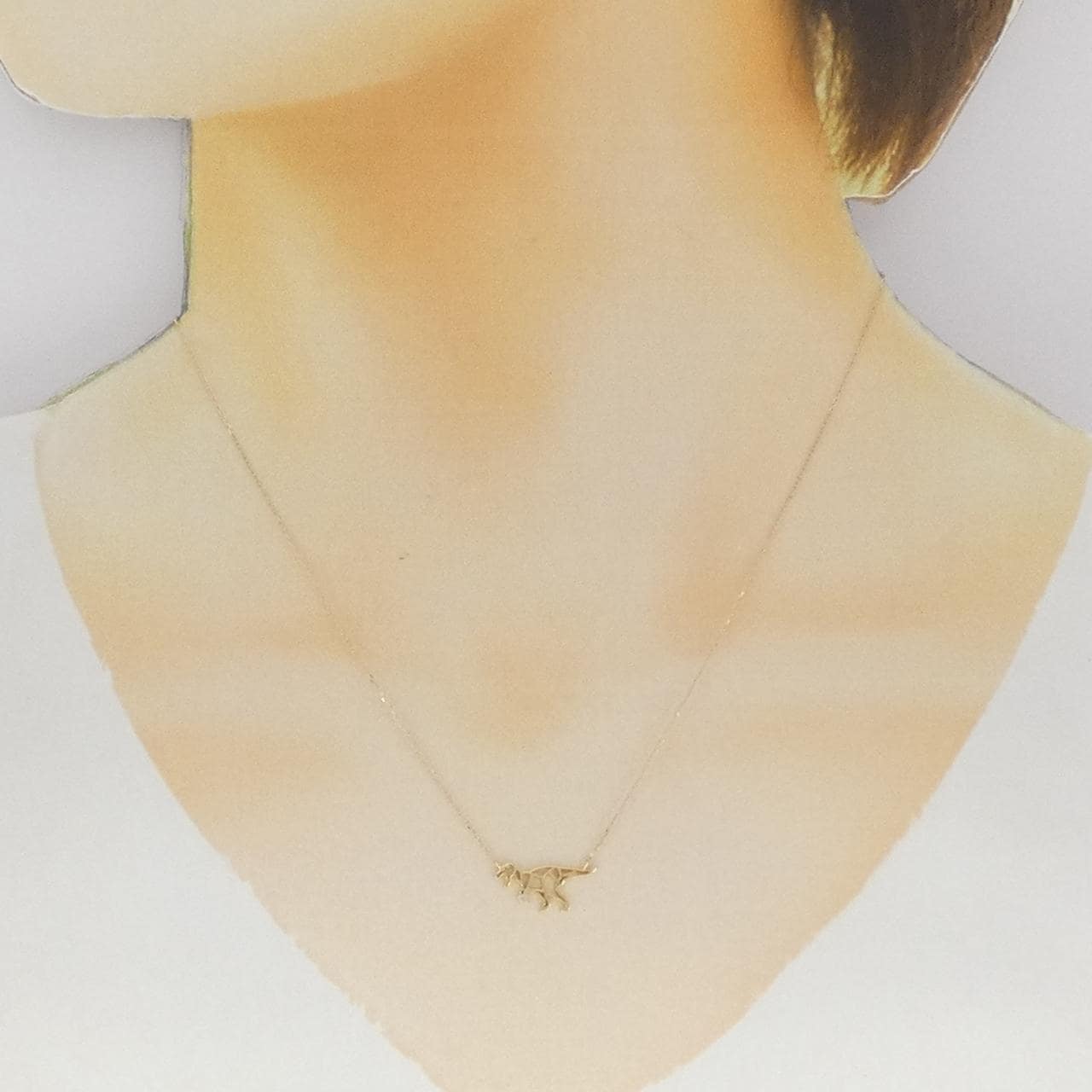 K10YG ダイナソー ダイヤモンド ネックレス 0.01CT