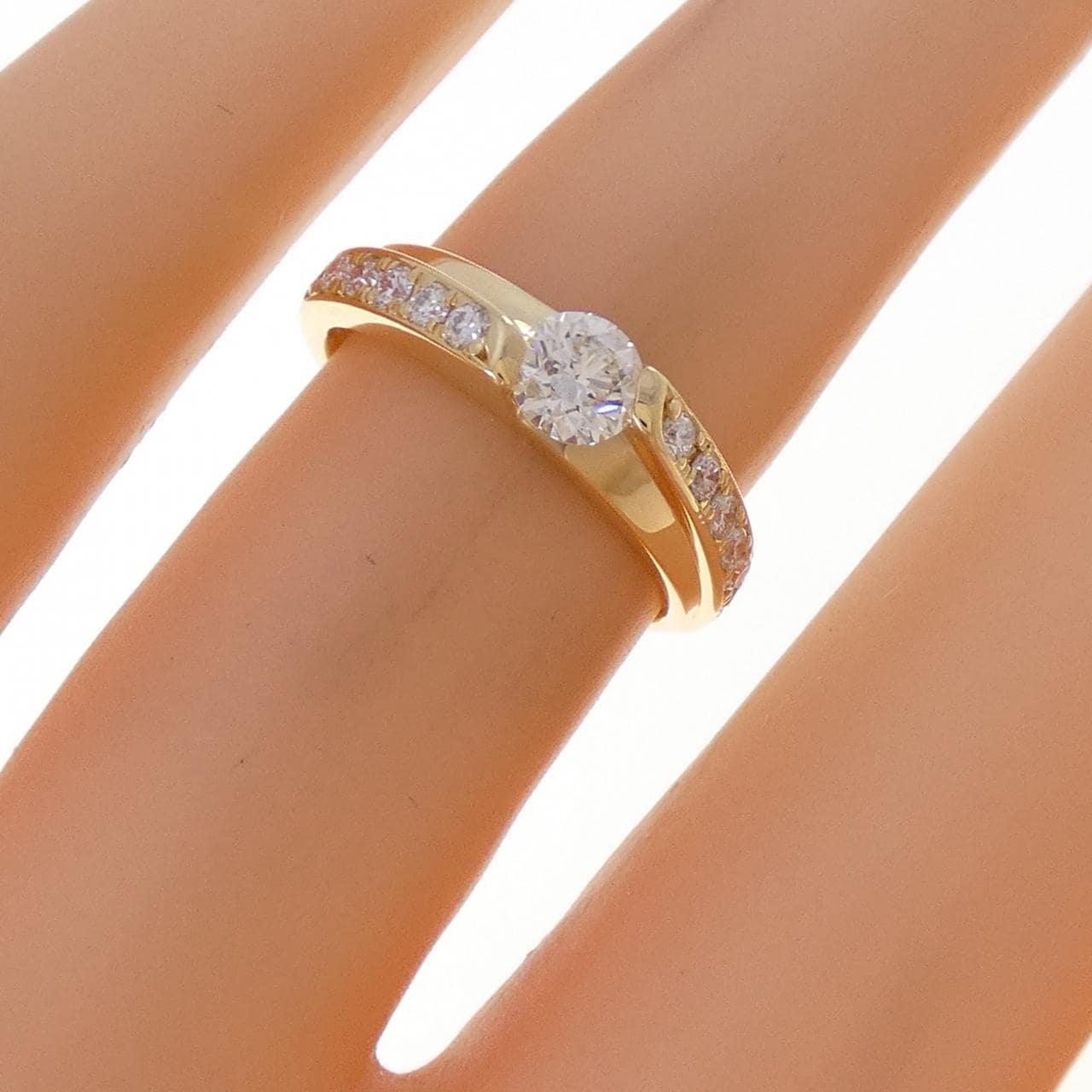 K18YG ダイヤモンド リング 0.314CT