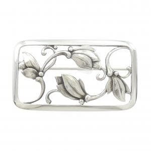 ジョージ ジェンセン 925 フラワー ブローチ