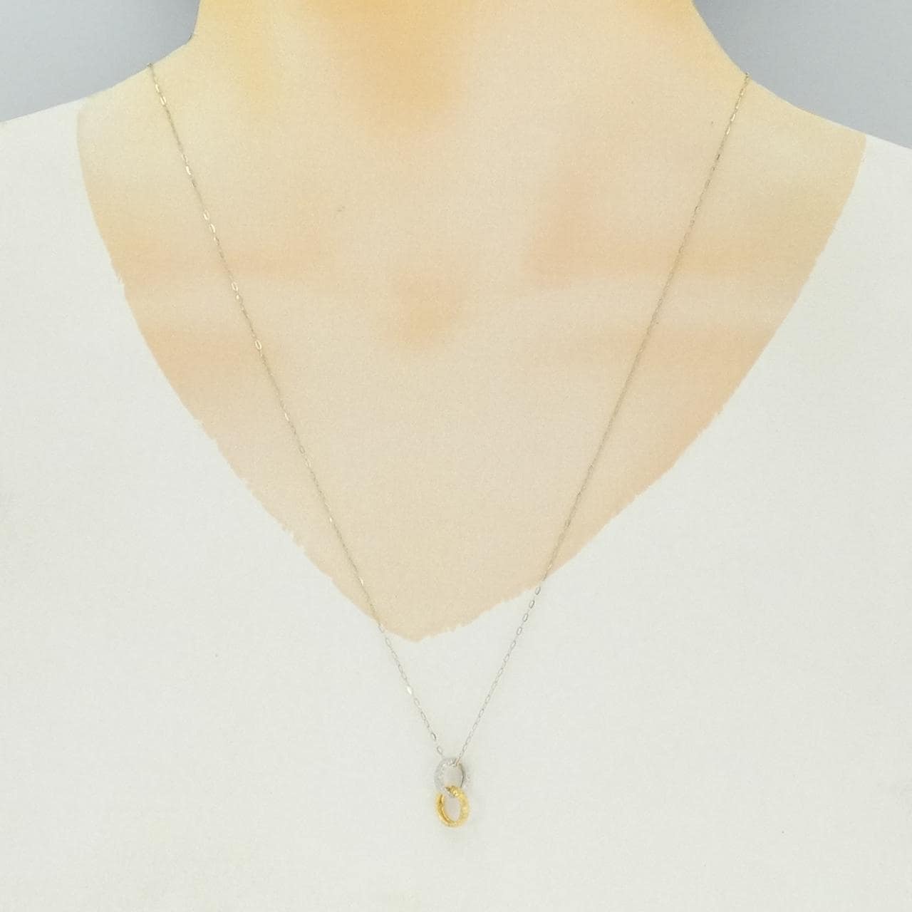 K24YG/純PT/K18YG ネックレス