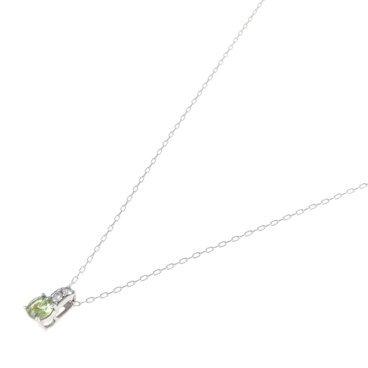 K18WG Demantoid garnet necklace 0.40CT