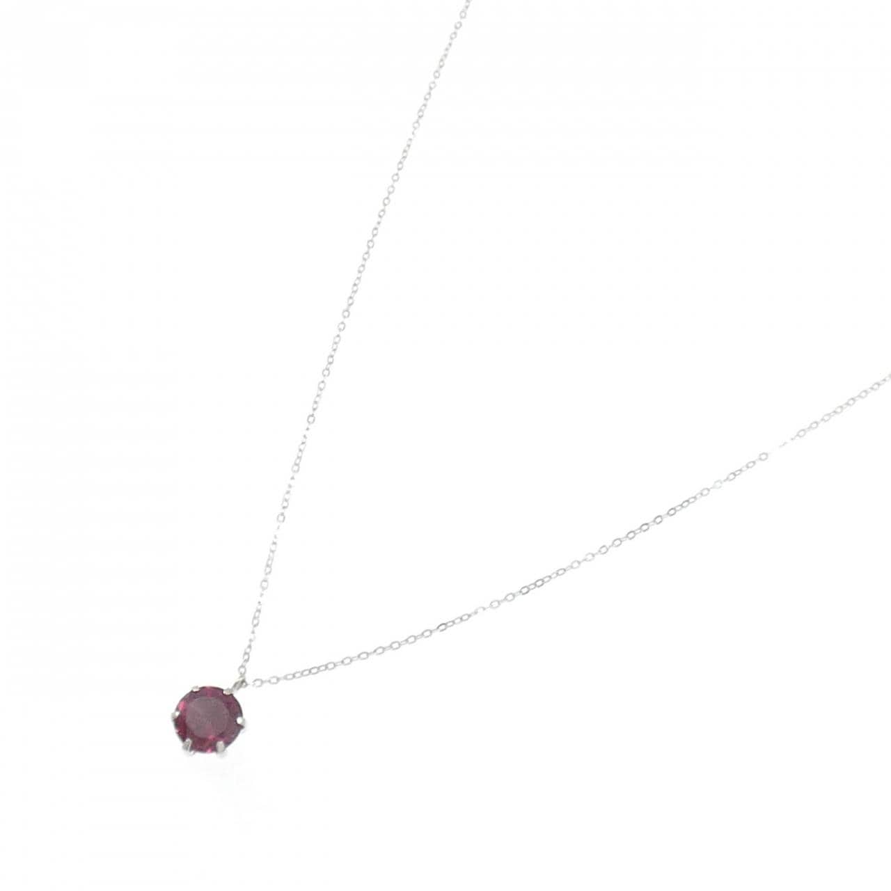 PT900/PT850 ガーネット ネックレス 1.00CT