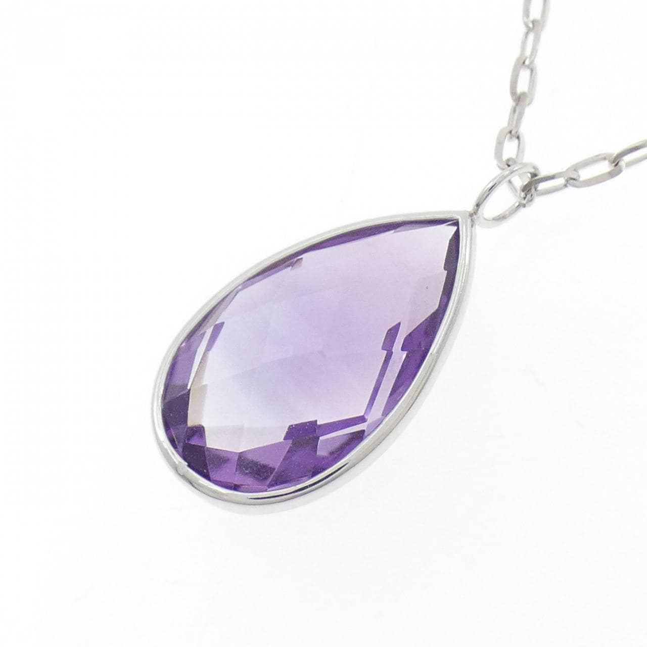 K18WG カラーストーン ネックレス