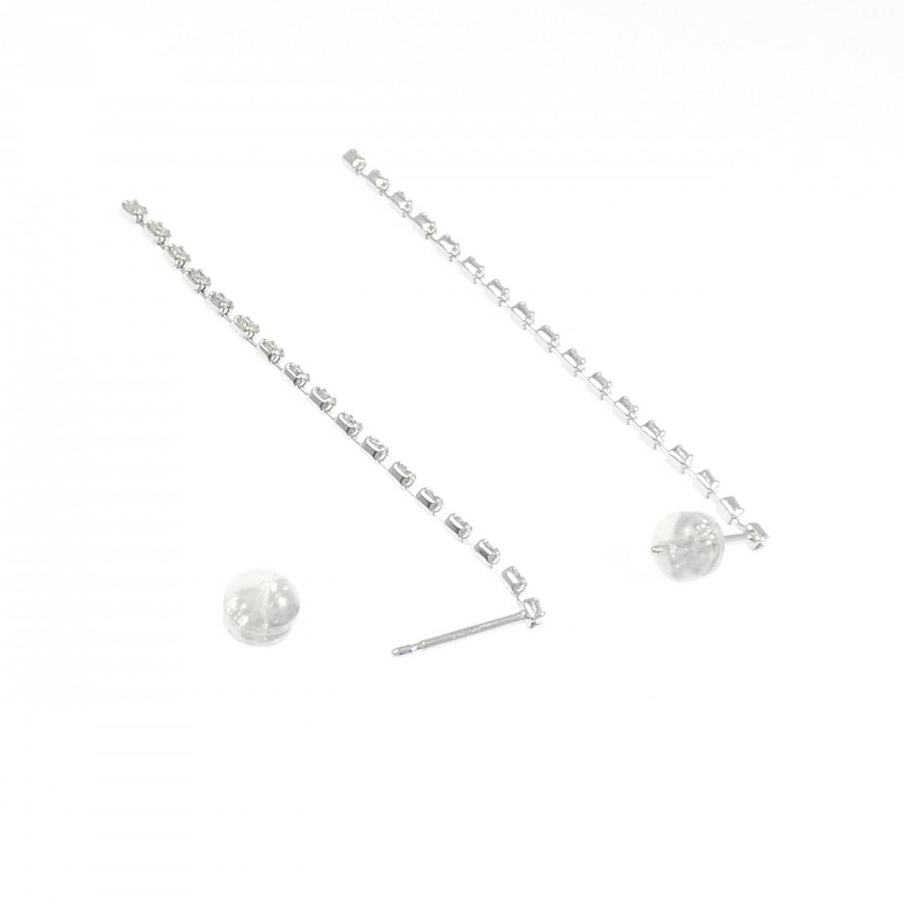 K18WG ダイヤモンド ピアス 0.70CT