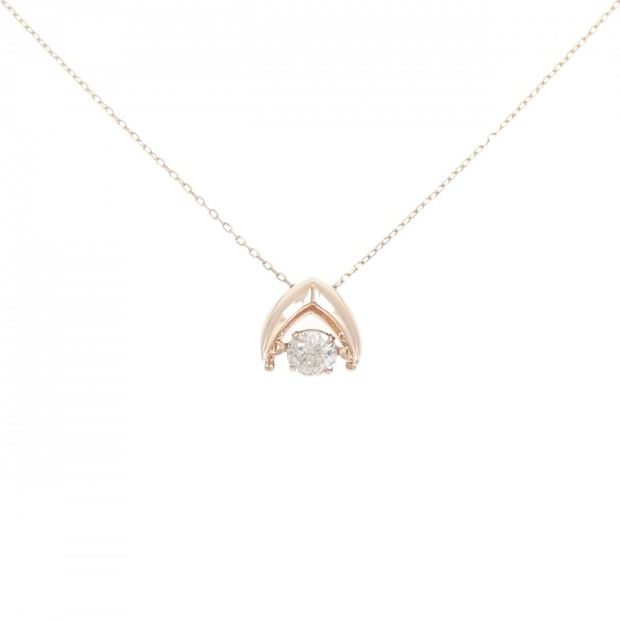 K18PG ダイヤモンド ネックレス 0.20CT