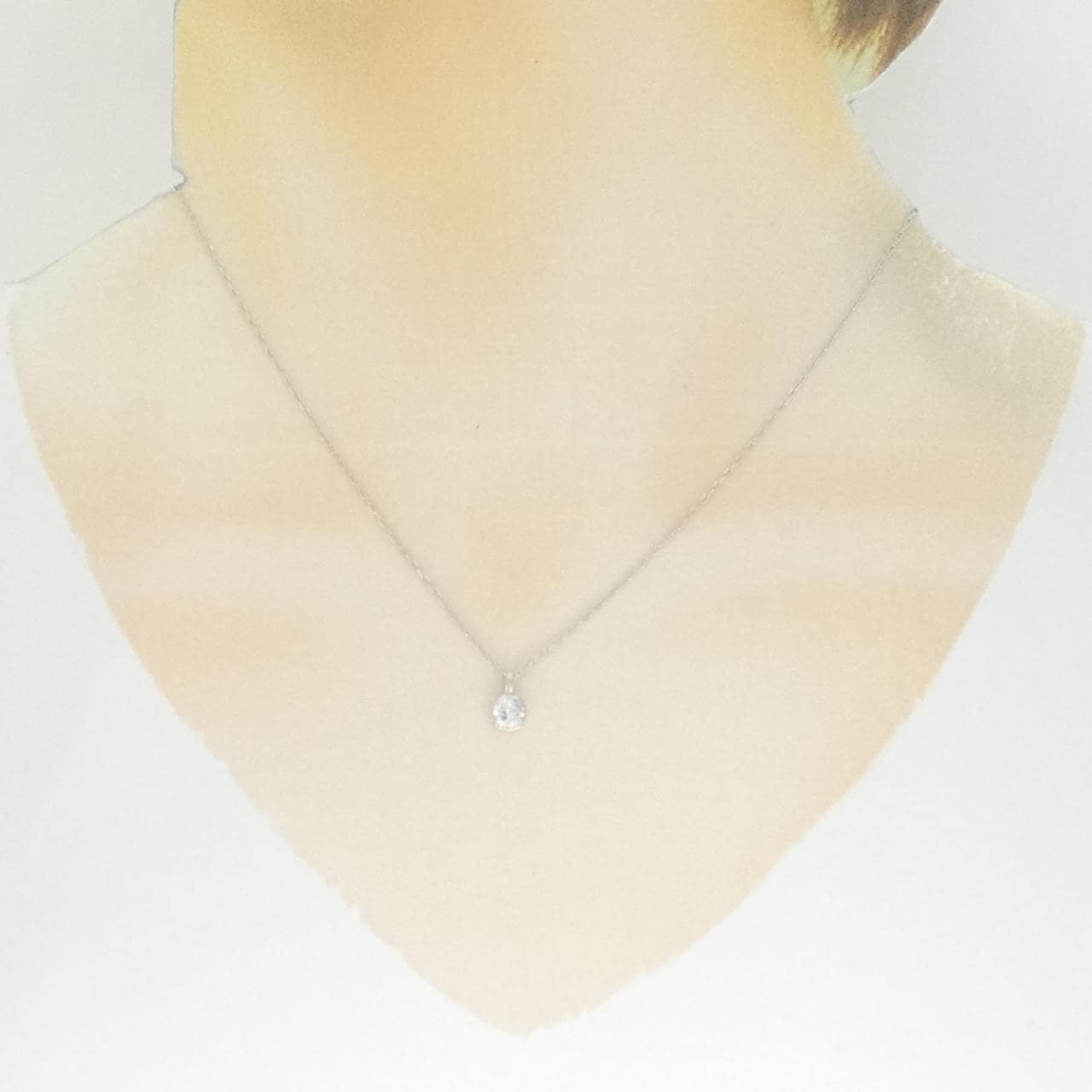 PT900/PT850 ソリティア ダイヤモンド ネックレス 0.337CT