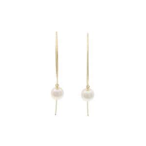 【新品】K18YG アコヤパール ピアス 6mm