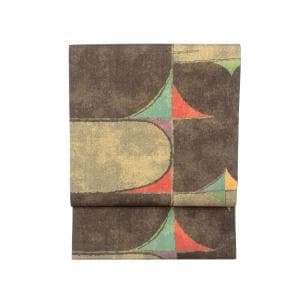 【未使用品】名古屋帯　染紬　全通柄