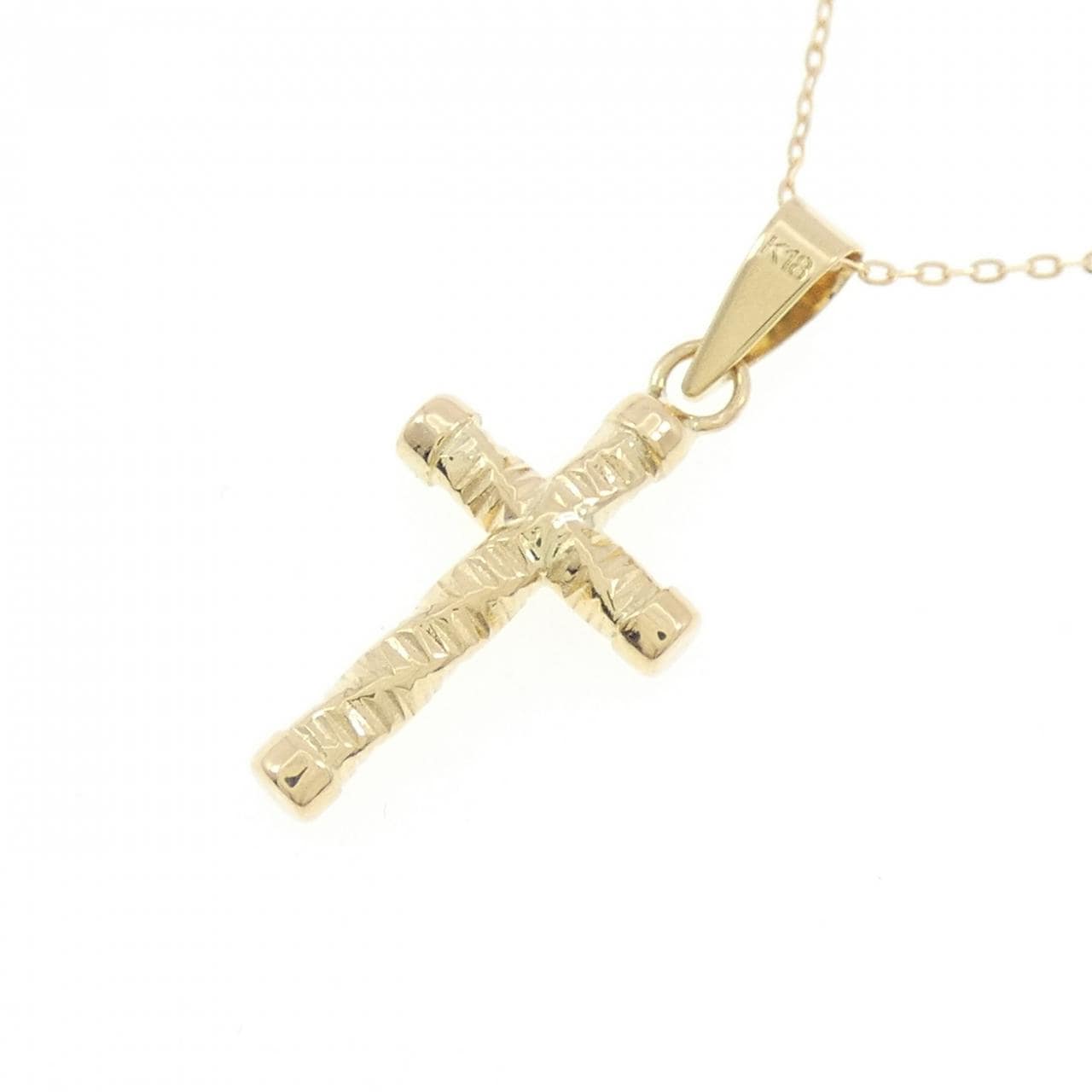 K18YG クロス ネックレス