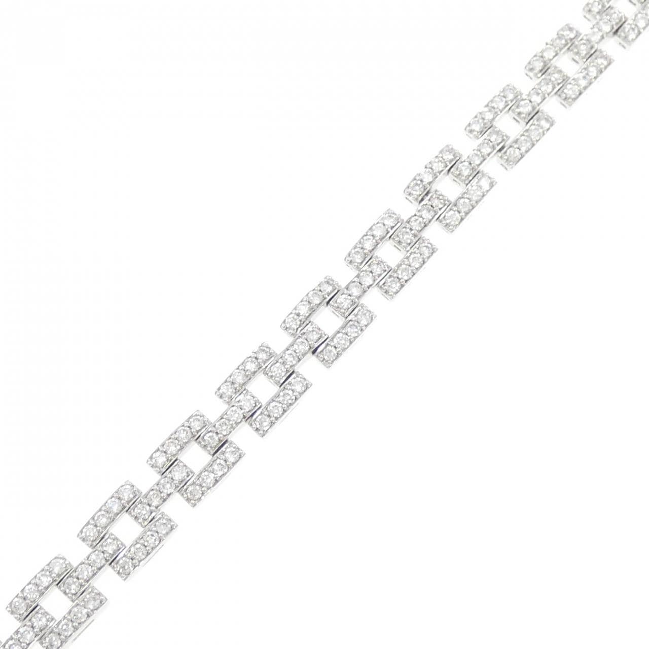 K18WG ダイヤモンド ブレスレット 2.85CT