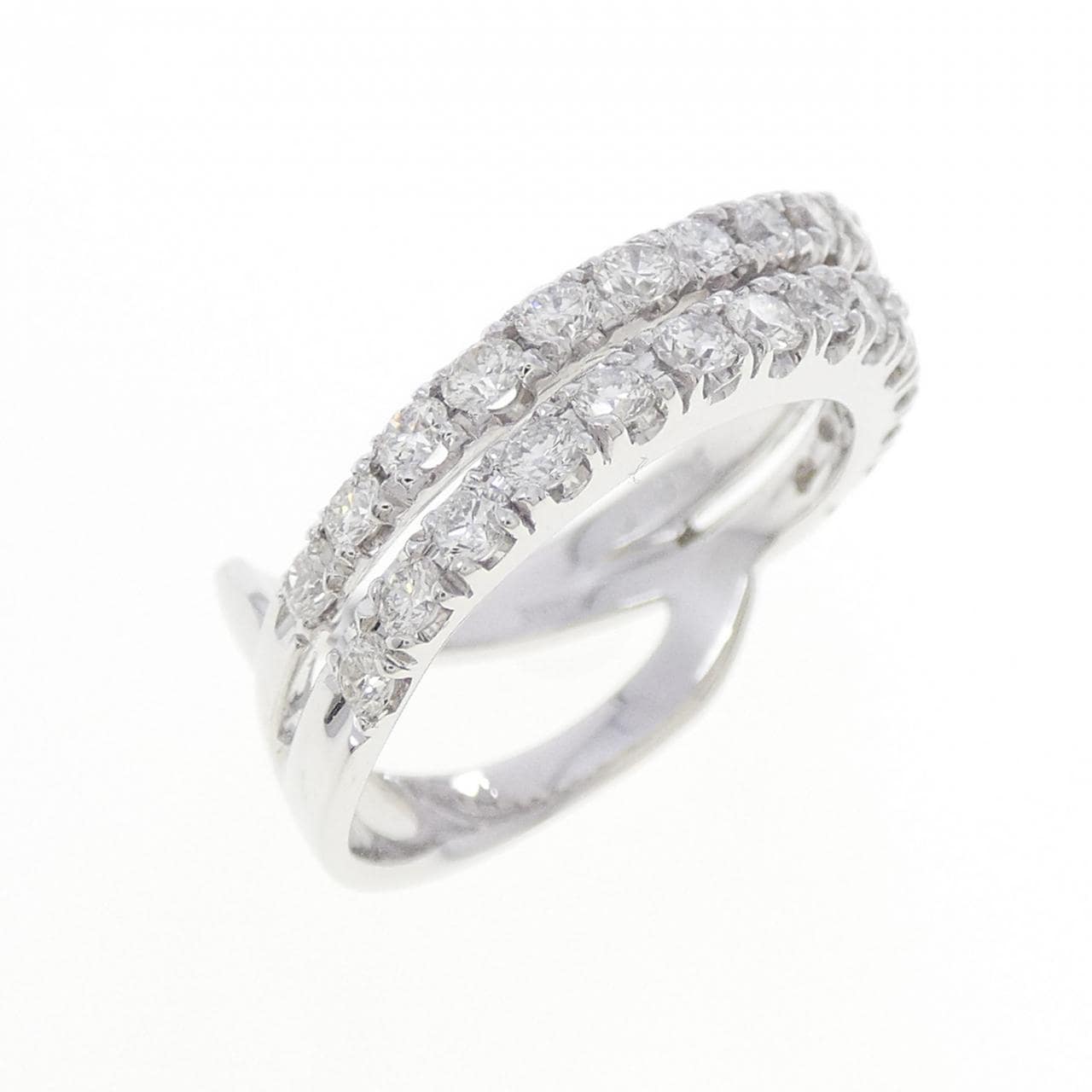 K18WG ダイヤモンド リング 0.85CT