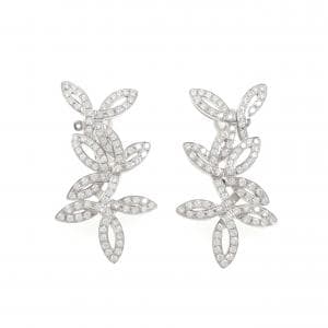 K18WG/K14WG ダイヤモンド ピアス/イヤリング 5.46CT