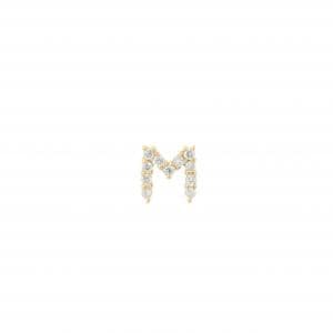 エテ イニシャルM ダイヤモンド ピアス 片耳