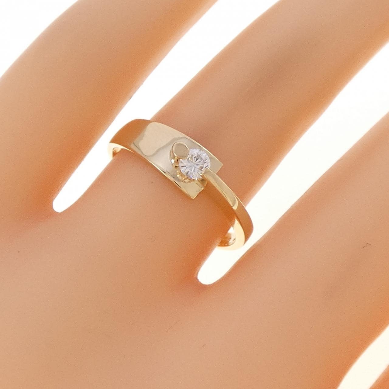 K18YG ダイヤモンド リング 0.13CT