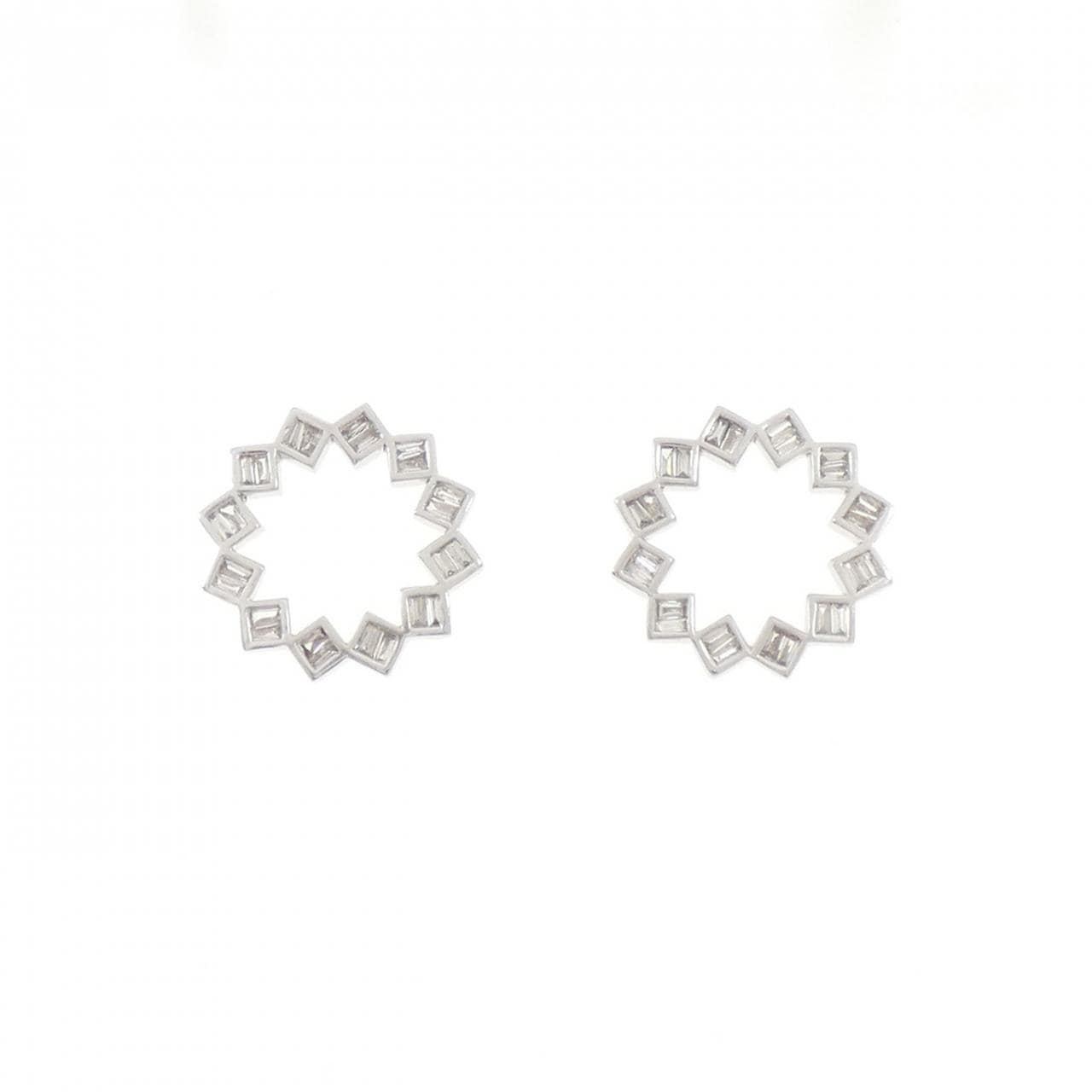 K18WG ダイヤモンド ピアス 0.40CT