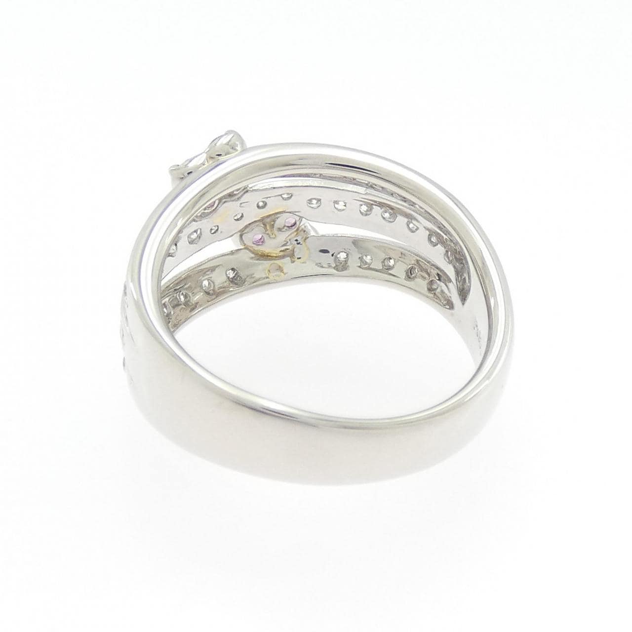 PT900 Flower Sapphire Ring 0.30CT