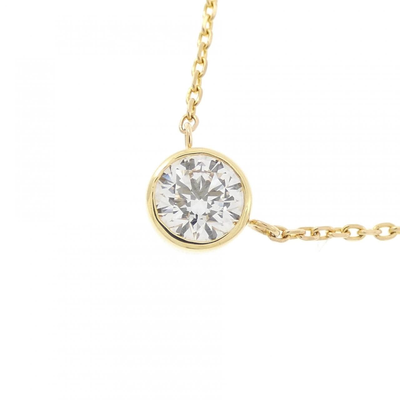 K18YG ダイヤモンド ネックレス 0.41CT D VS1 3EXT
