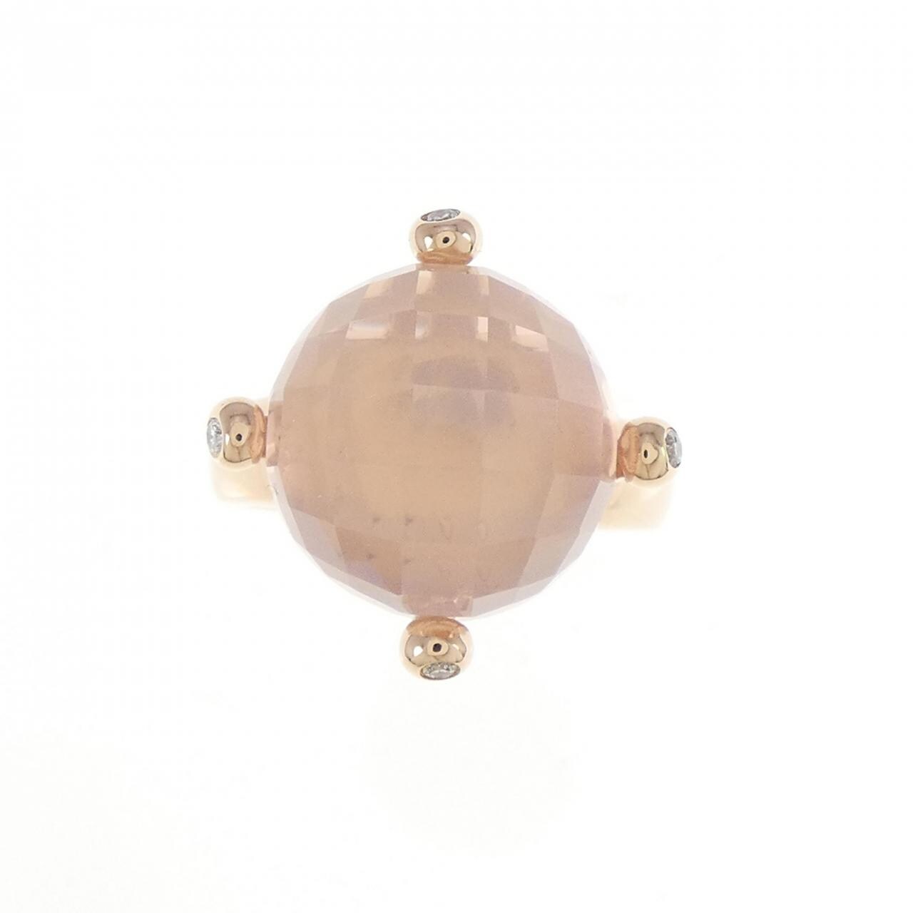750PG rose Quartz ring