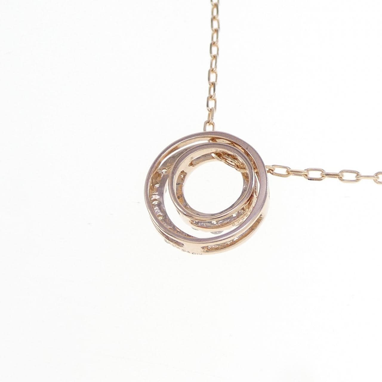K10PG 2WAY ダイヤモンド ネックレス 0.056CT