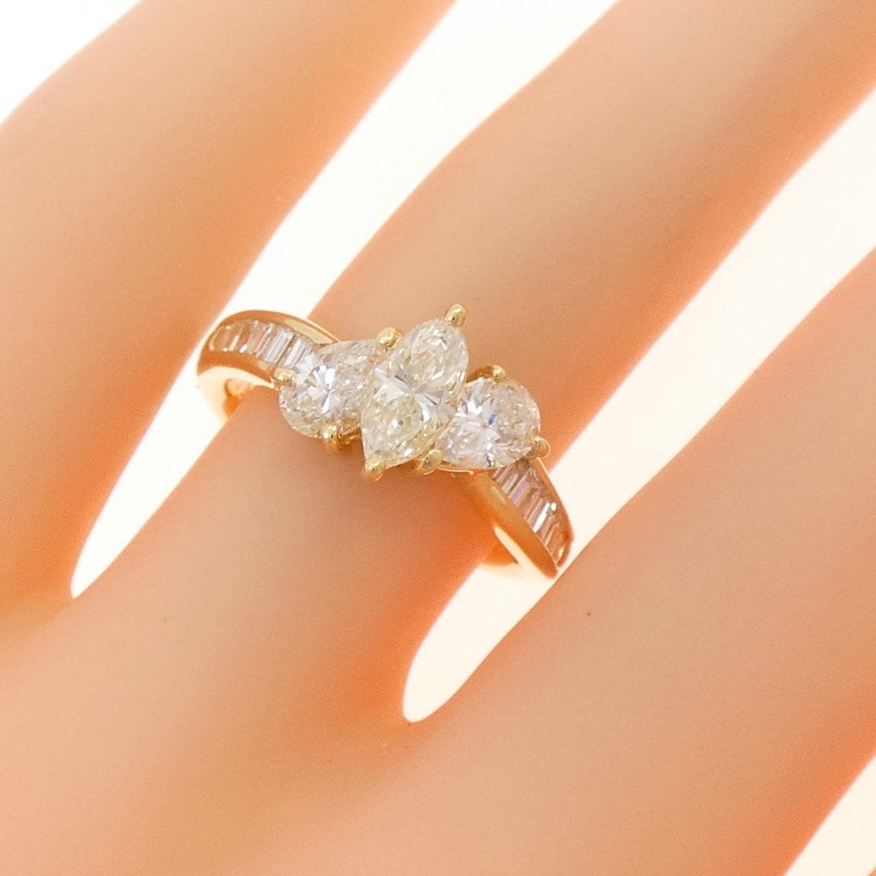 K18YG ダイヤモンド リング 0.462CT