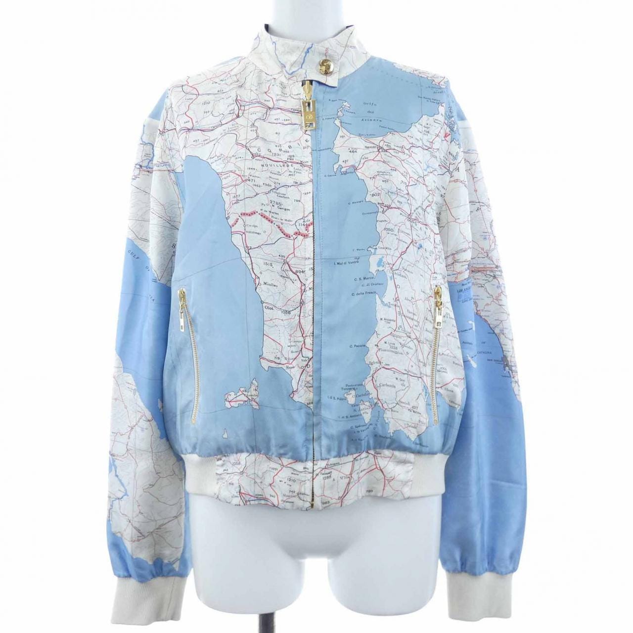 ルイヴィトン LOUIS VUITTON リバーシブルマッププリント FMJA23J55 ブルゾン