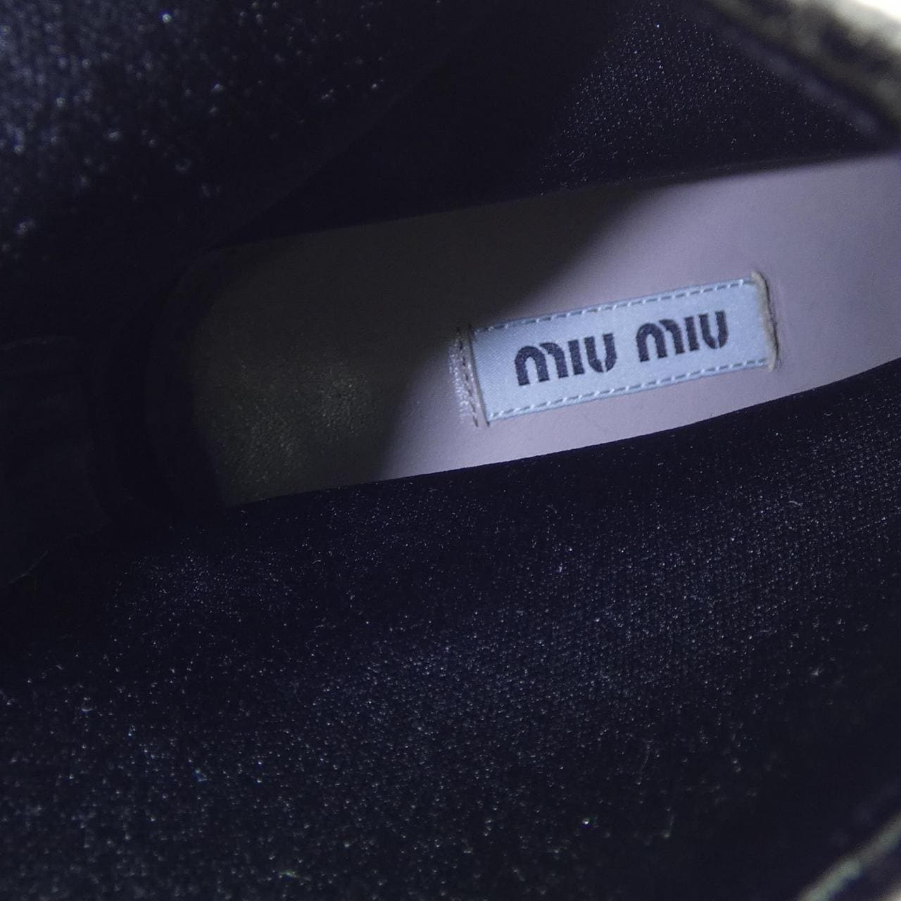 ミュウミュウ MIU MIU アンクルブーツ シルバーチェーンストラップ 5T607D ブーツ