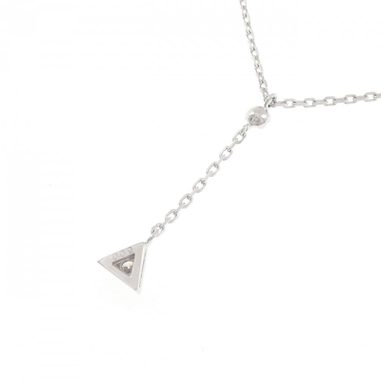 K18WG ダイヤモンド ネックレス 0.09CT