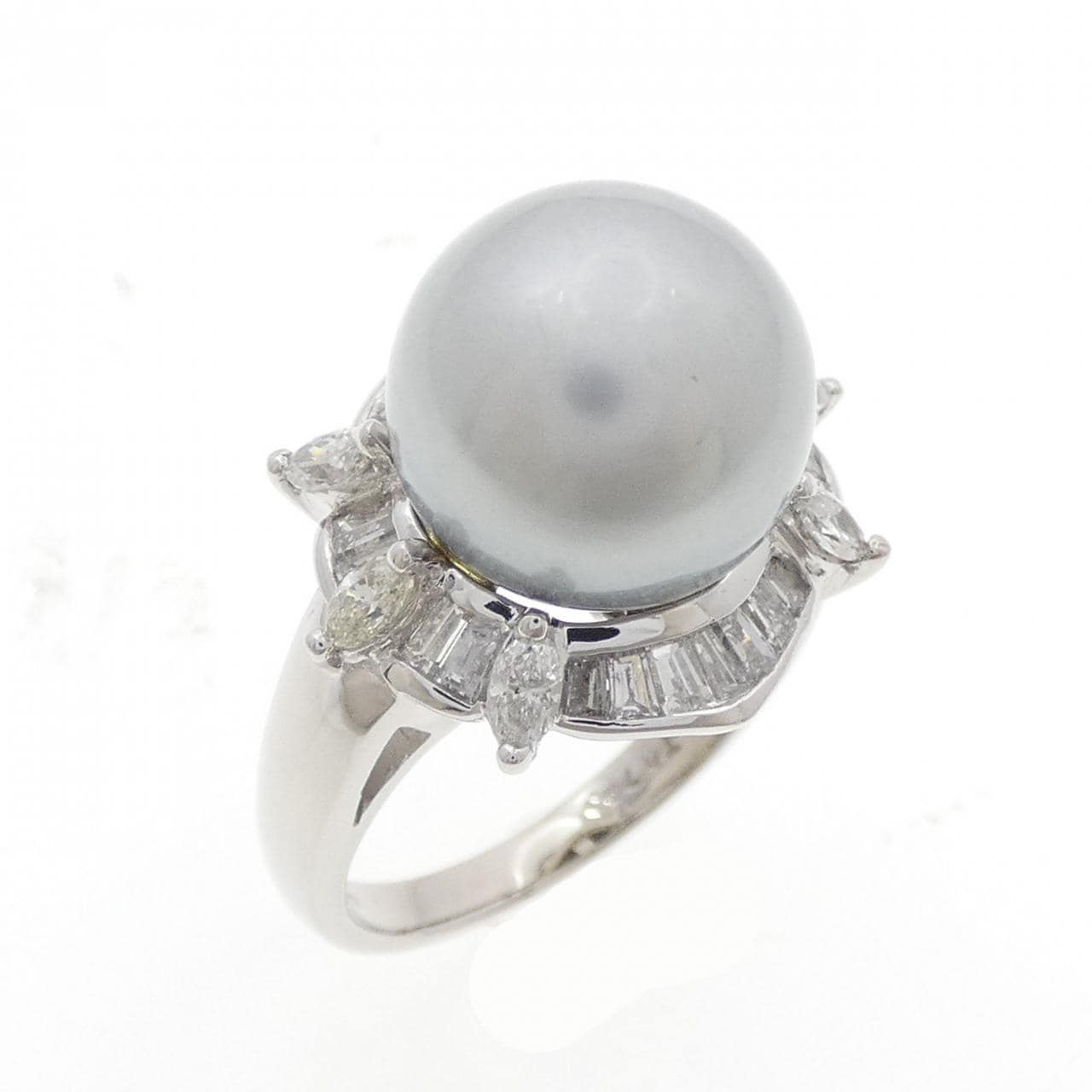 PT900 黒蝶パール リング 11.5mm