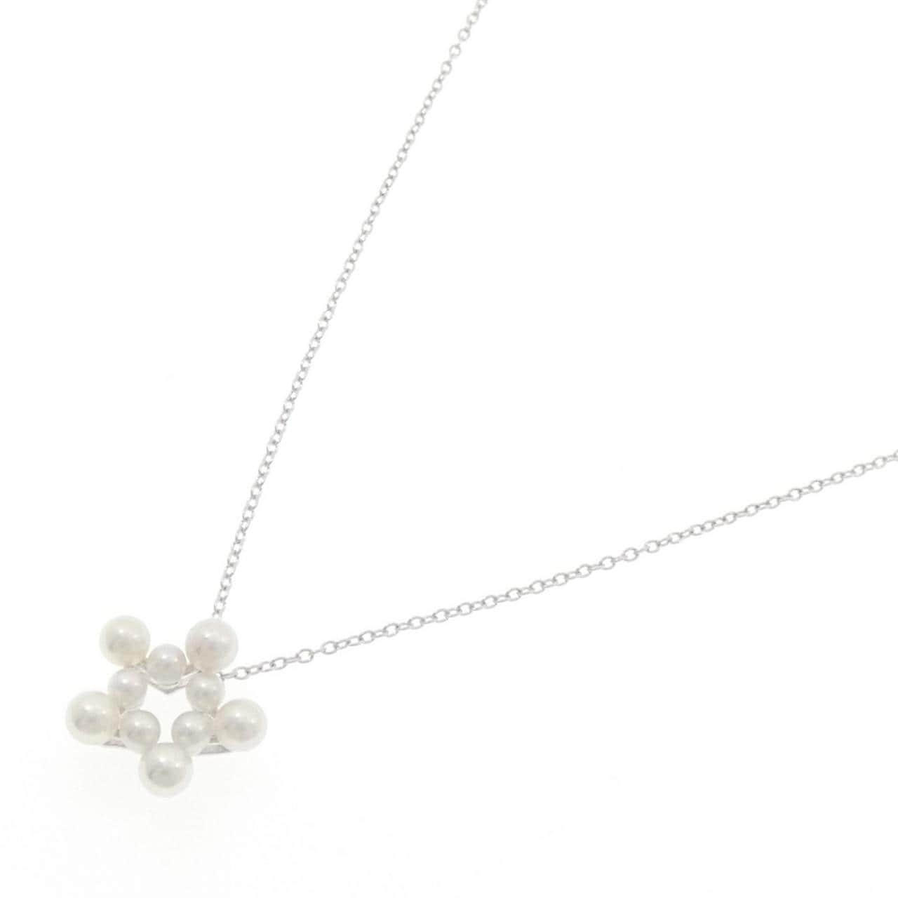 K18WG スター アコヤパール ネックレス