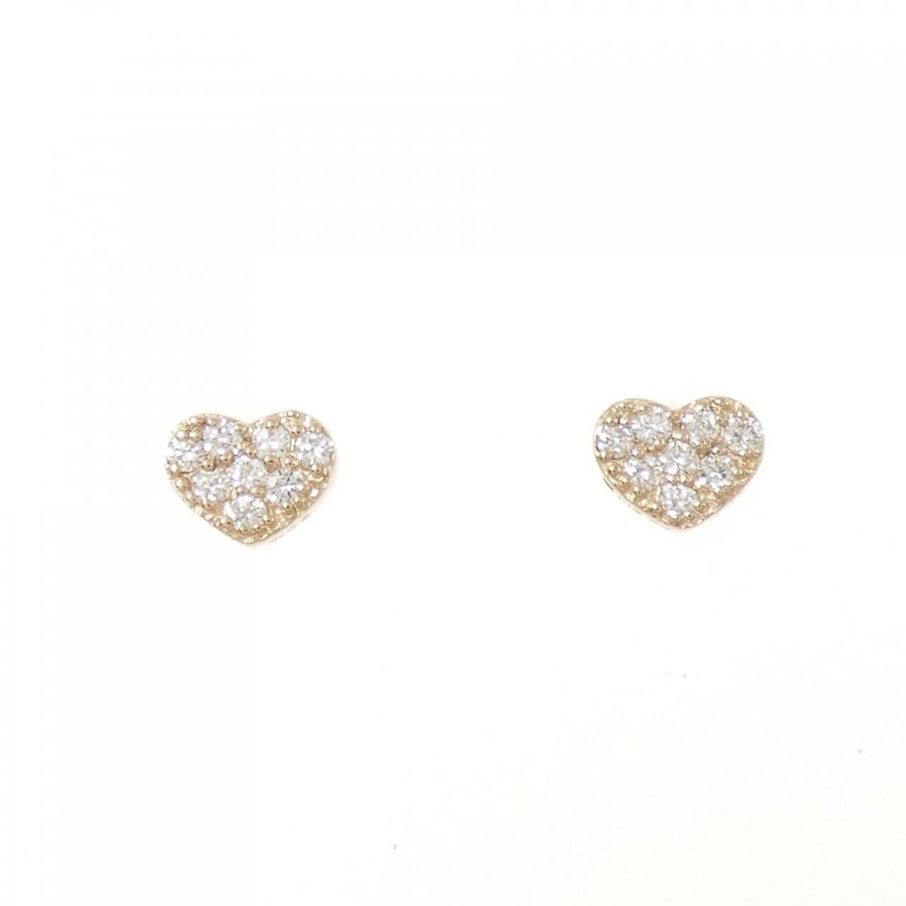 ポンテヴェキオ ハート ダイヤモンド ピアス 0.12CT