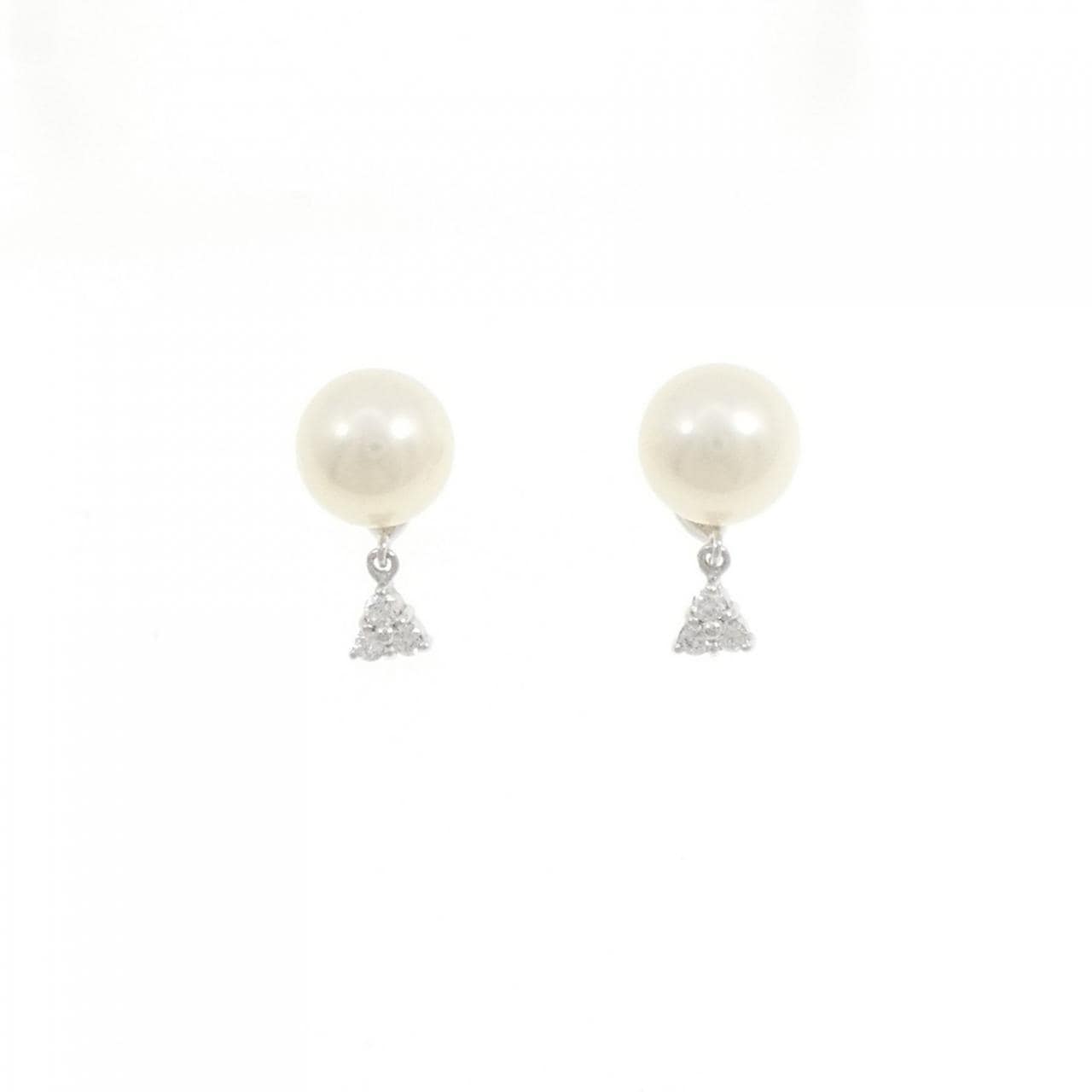 K14WG アコヤパール ピアス 7.6mm