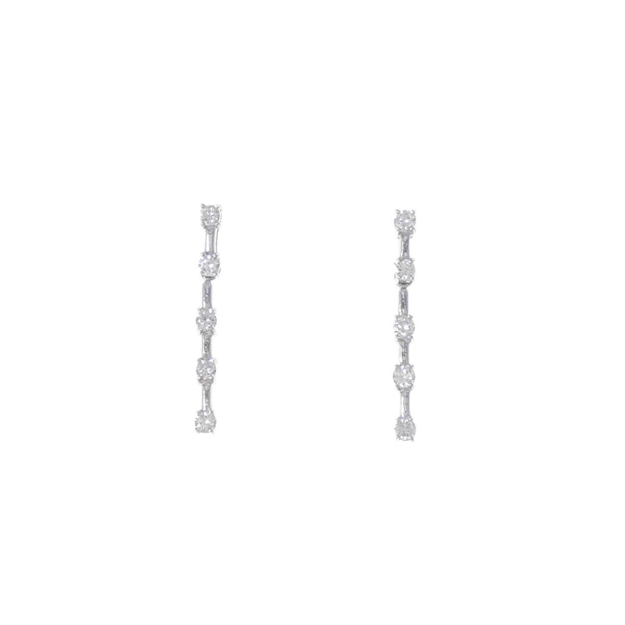 K18WG ダイヤモンド ピアス 0.2CT