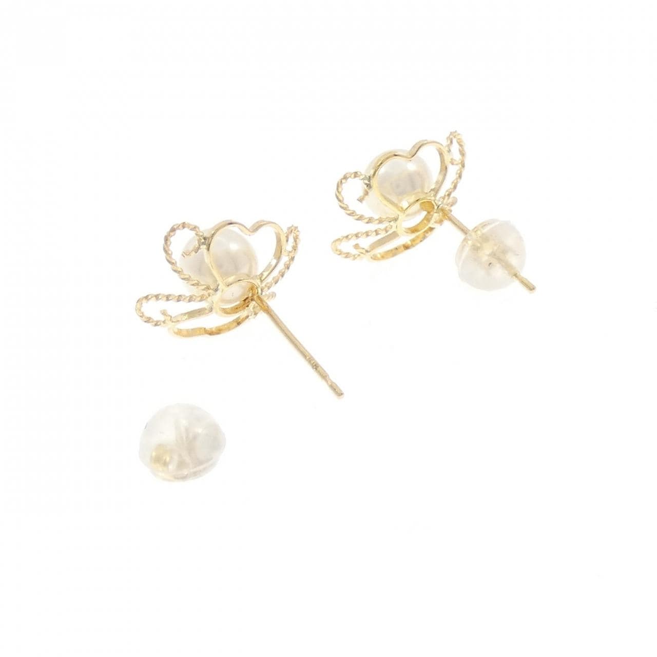 K18YG バタフライ アコヤパール ピアス 5.2mm