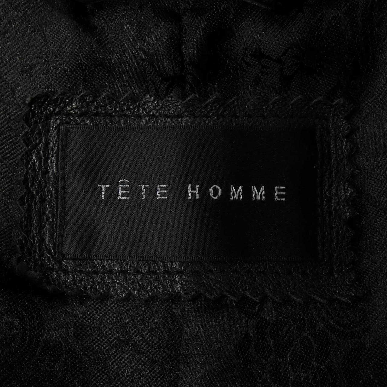 テットオム TETE HOMME レザーライダースジャケット