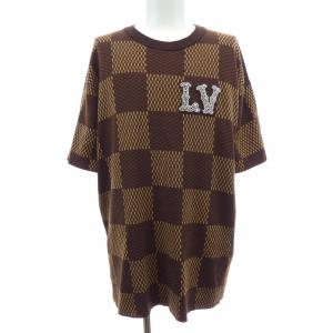 ルイヴィトン LOUIS VUITTON ショートスリーブコットンダミエクルーネックウィズストラスLVパッチ HQN63WAUR ニット