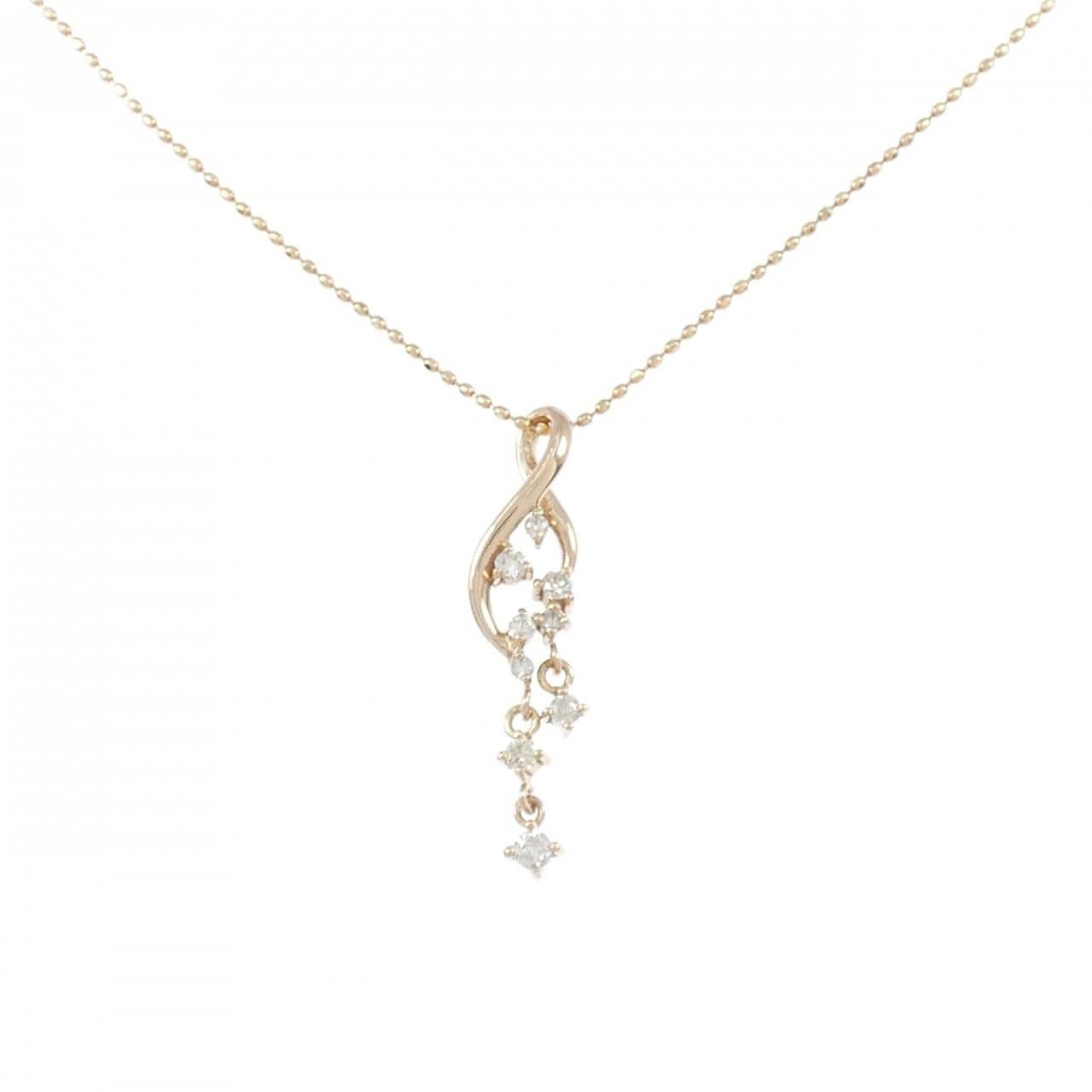 K18PG ダイヤモンド ネックレス 0.15CT