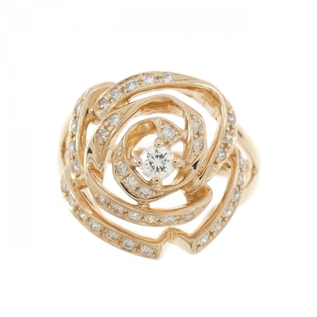 K18PG ダイヤモンド リング 0.35CT
