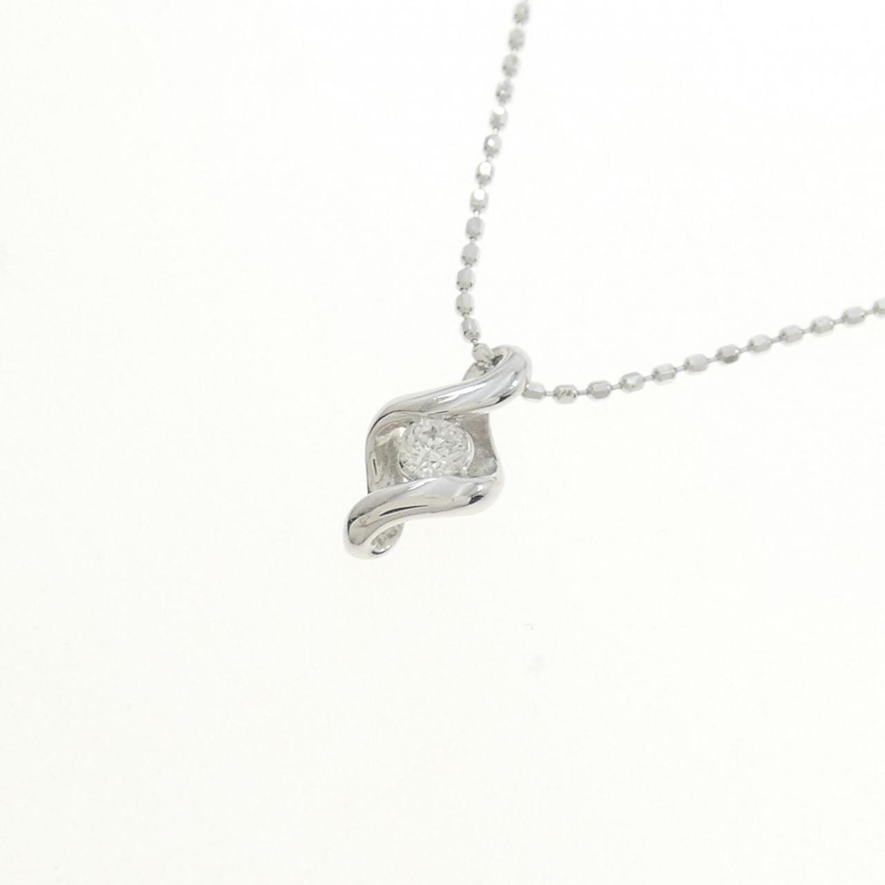 K18WG ダイヤモンド ネックレス 0.06CT