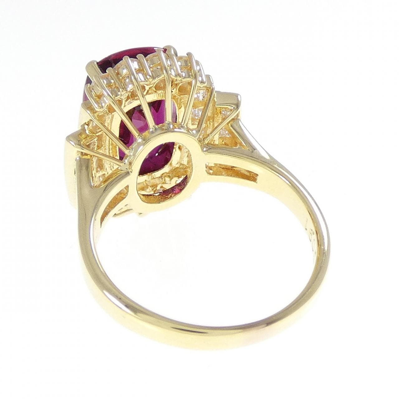 K18YG ルビー リング 4.80CT