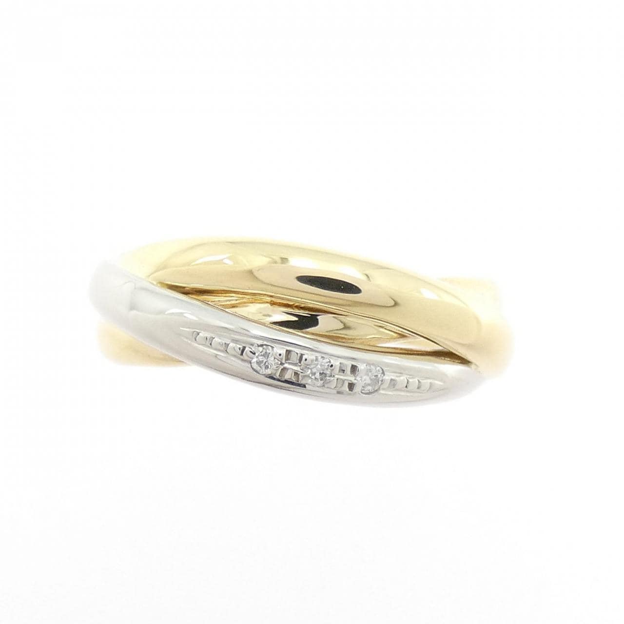 K18YG/PT900 ダイヤモンド リング 0.02CT