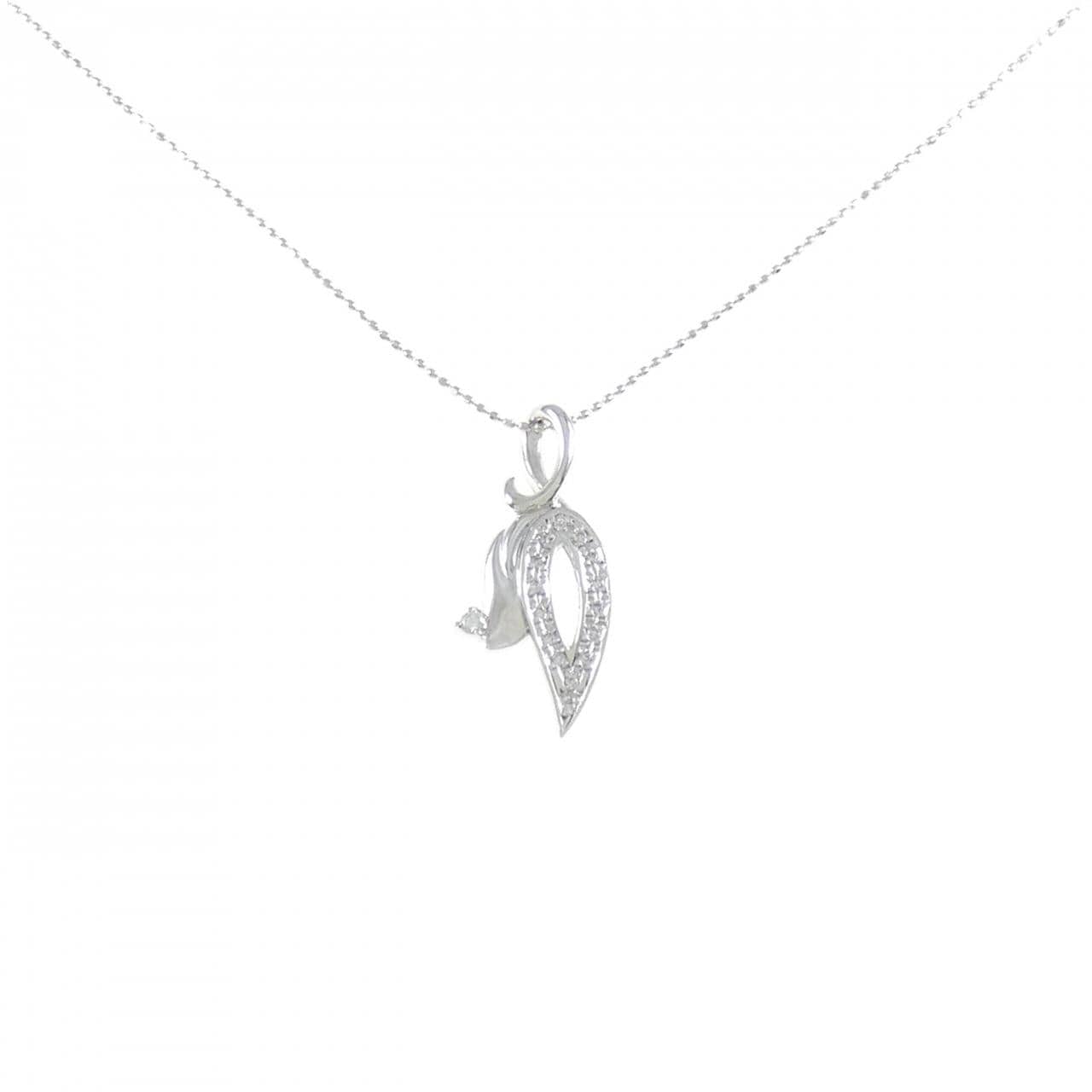 K10WG ダイヤモンド ネックレス 0.14CT