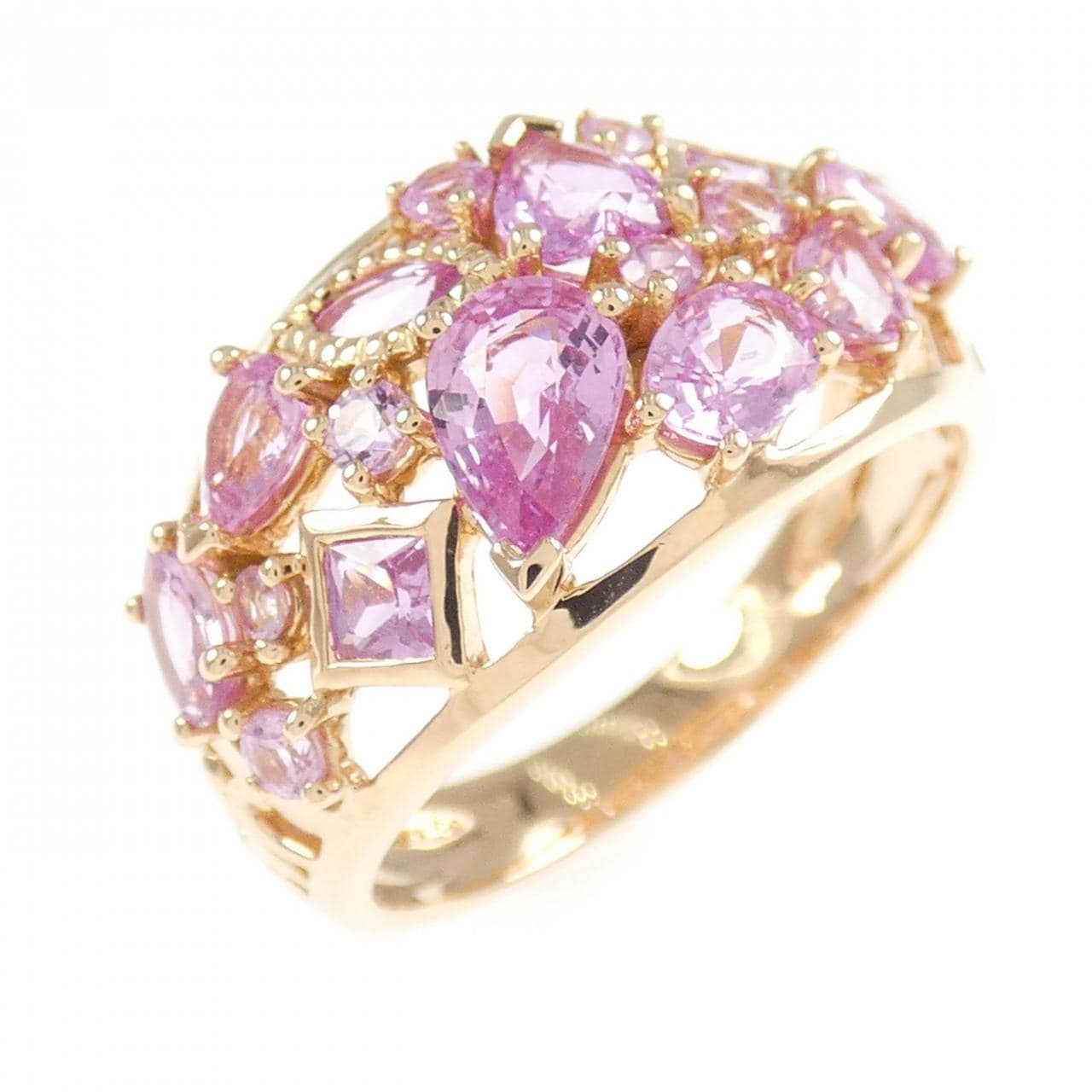 K18PG サファイヤ リング 2.00CT