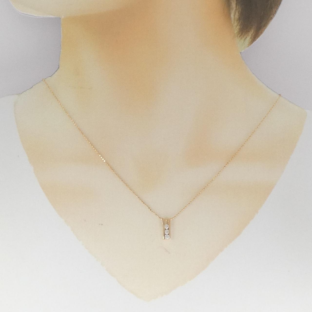 K14PG ダイヤモンド ネックレス 0.20CT
